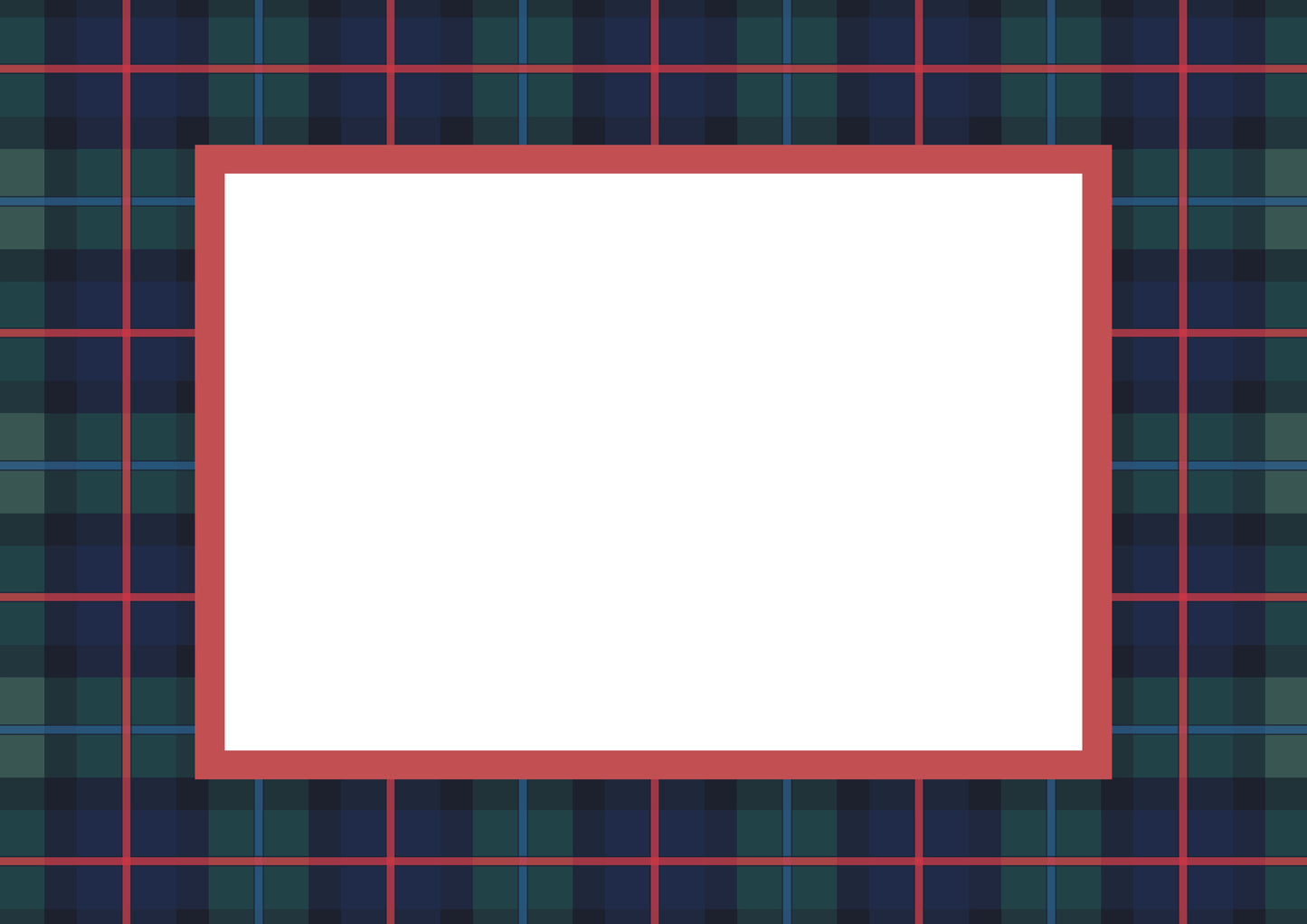 Campbell of Cawdor Tartan Photo Mount - passe-par-tout - landscape aperture - Coeur et Maman