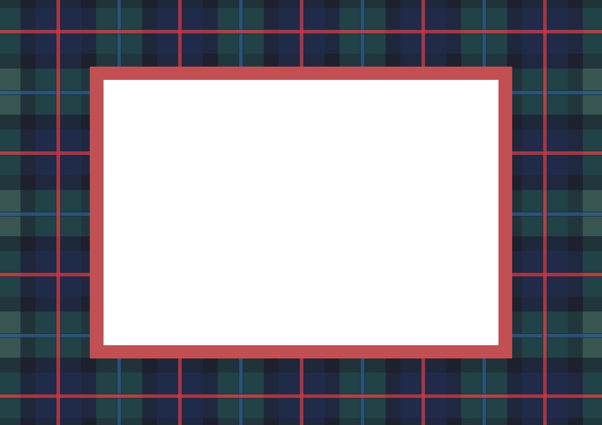 Campbell of Cawdor Tartan Photo Mount - passe-par-tout - landscape aperture - Coeur et Maman