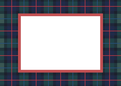 Campbell of Cawdor Tartan Photo Mount - passe-par-tout - landscape aperture - Coeur et Maman
