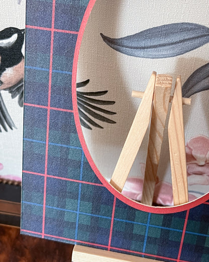 Campbell of Cawdor Tartan Photo Mount - picture frame passepartout - oval aperture - Coeur et Maman