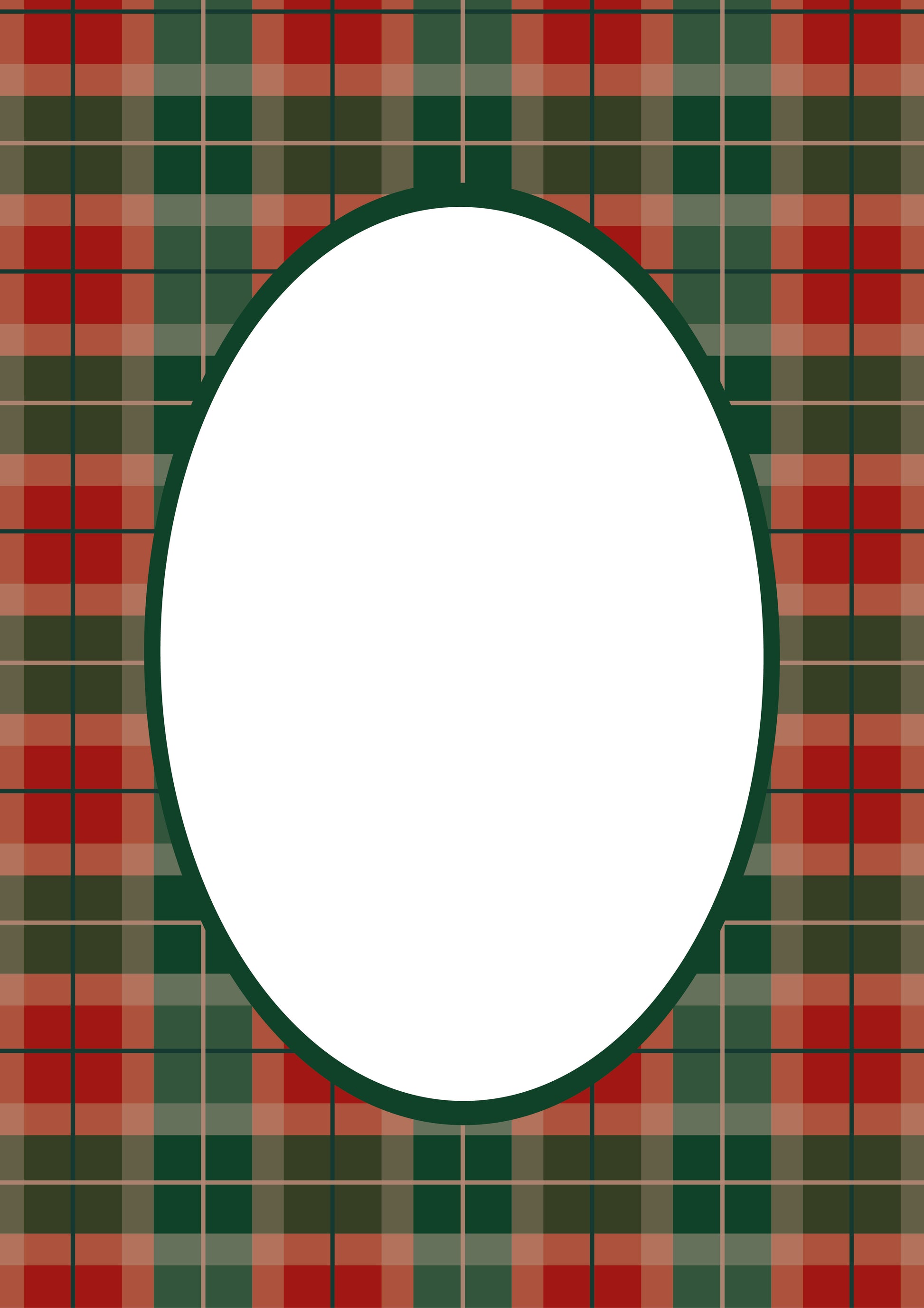 Red Oval Campbell of Cawdor Tartan Photo Mat