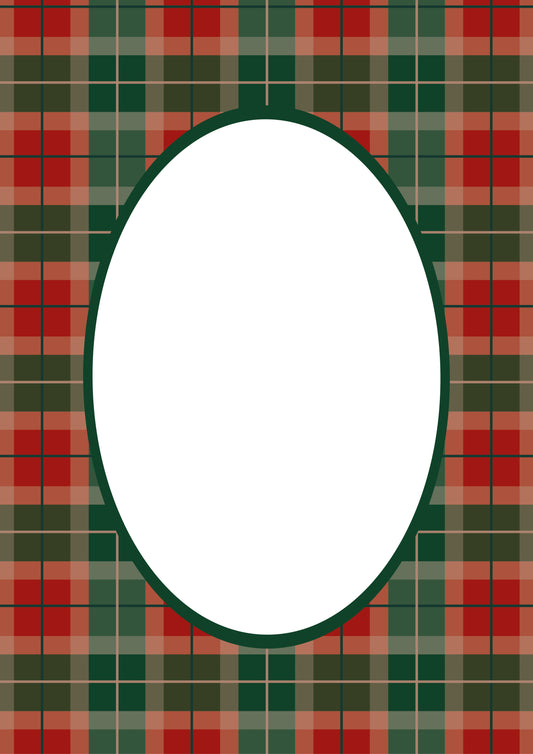 Red Oval Campbell of Cawdor Tartan Photo Mat
