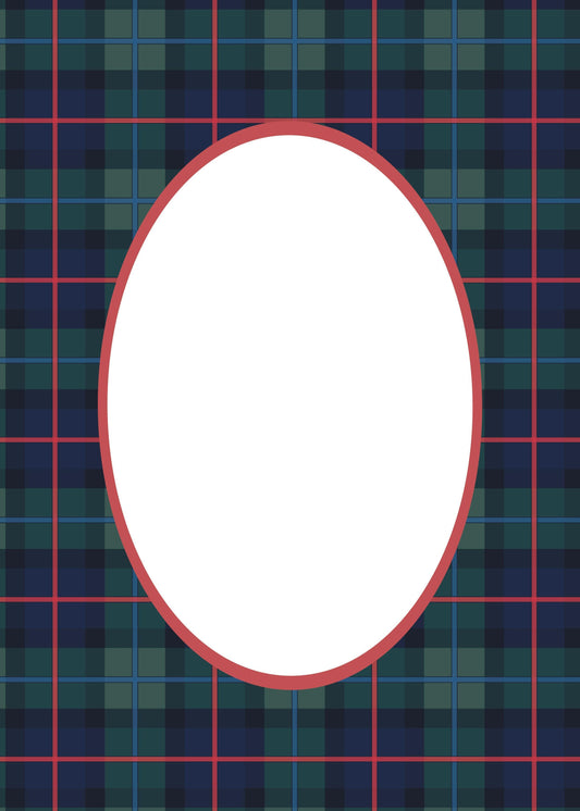 Red Oval Campbell of Cawdor Tartan Photo Mat