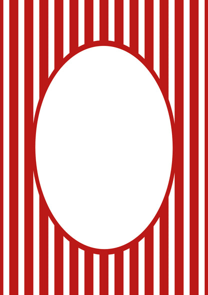 Medium Stripes Photo Mount - picture frame passepartout - oval aperture - Coeur et Maman