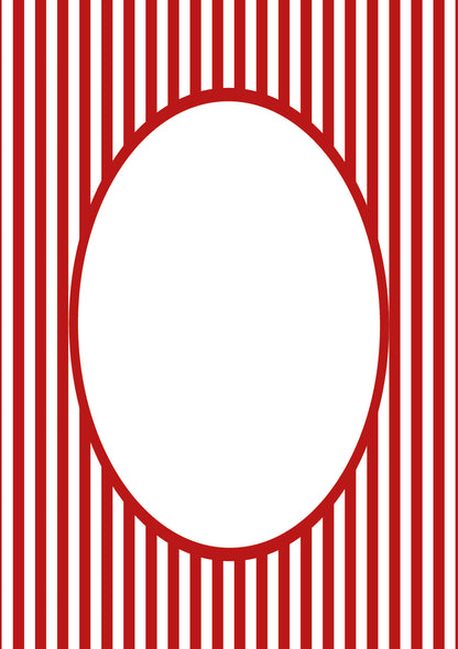 Small Stripes Photo Mount - picture frame passepartout - oval aperture - Coeur et Maman