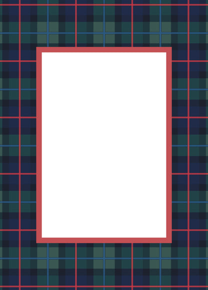 Red Rectangular Campbell of Cawdor Tartan Photo Mat