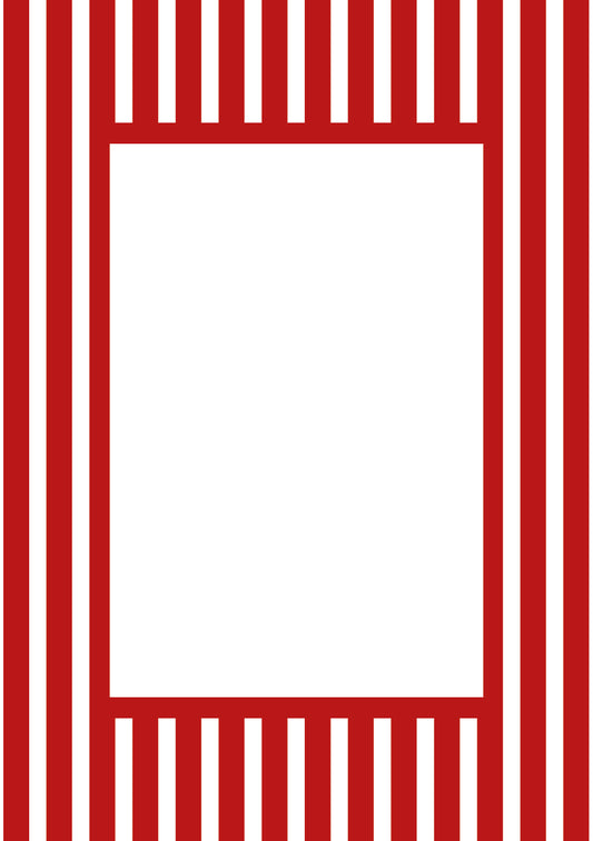 Red Rectangular Medium Stripes Photo Mat