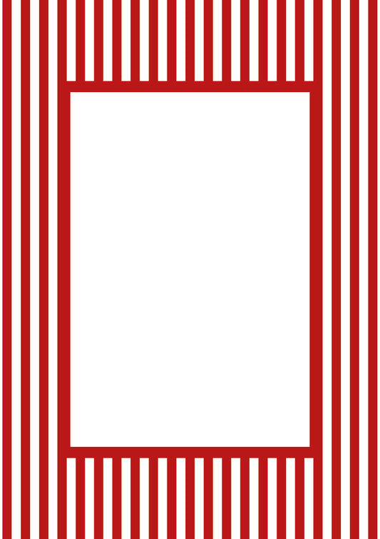 Red Rectangular Small Stripes Mount Board