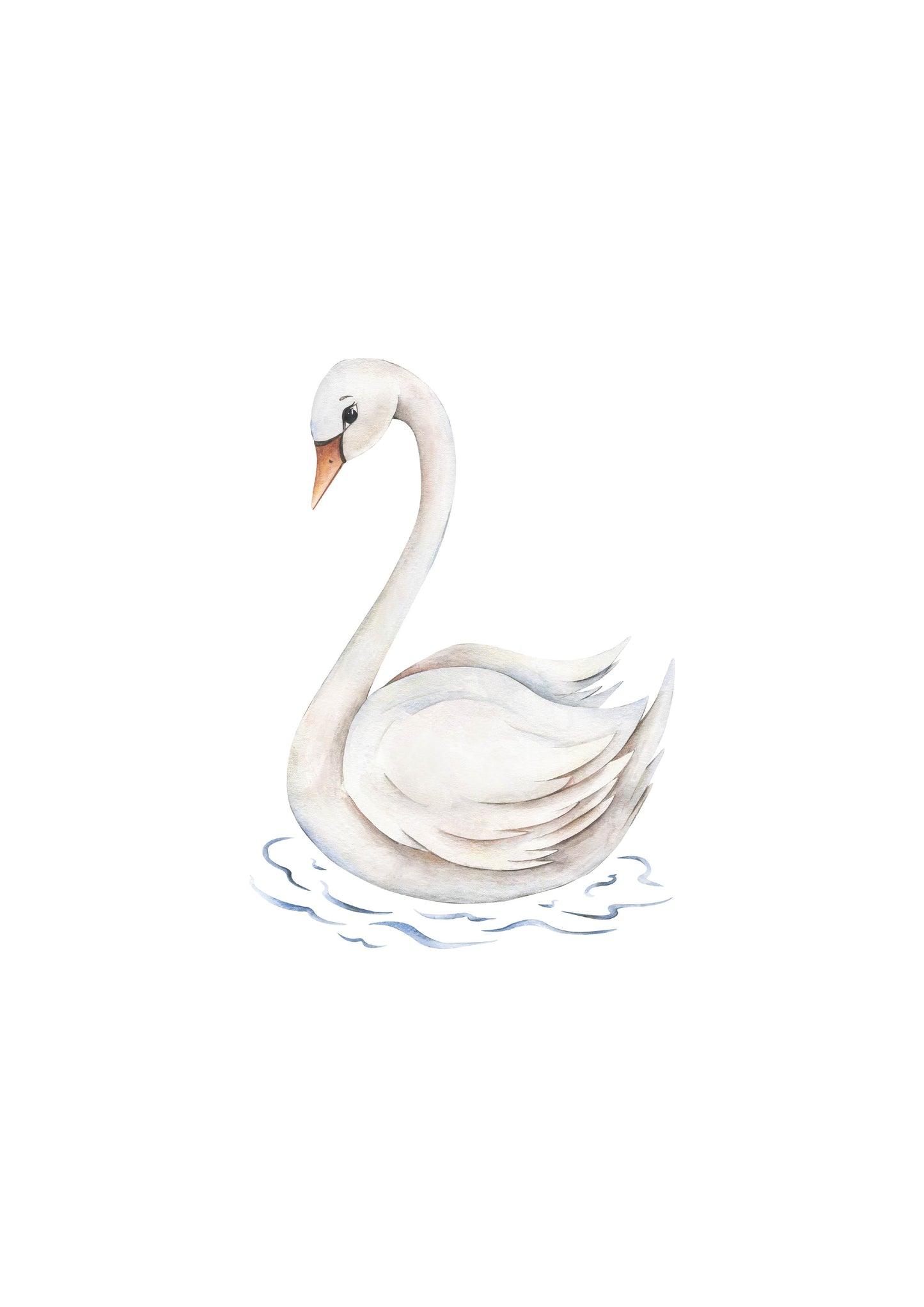 SWAN NURSERY ART PRINT 