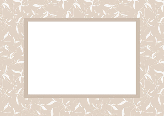 Taupe Landscape Botanical Patterned Photo Mat