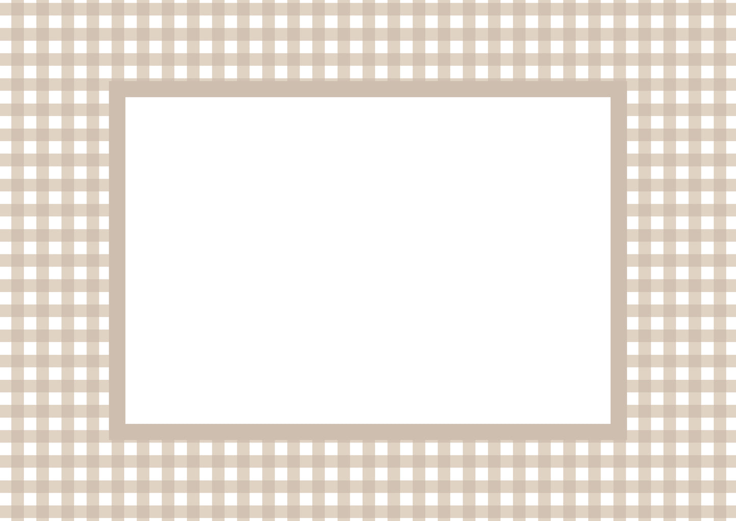 Taupe Landscape Gingham Photo Mat