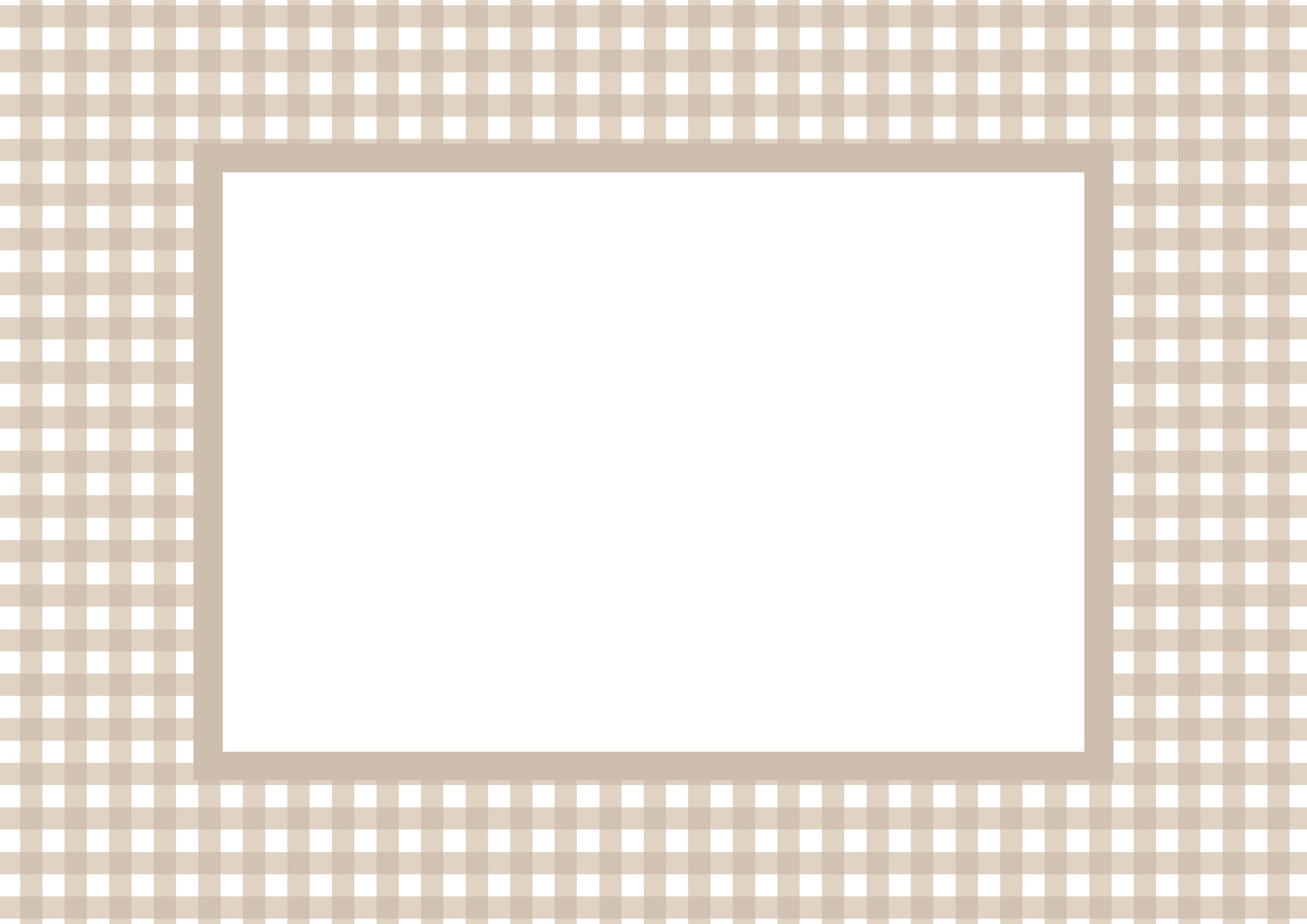 Taupe Landscape Gingham Photo Mat