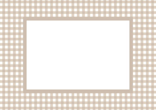 Taupe Landscape Gingham Photo Mat