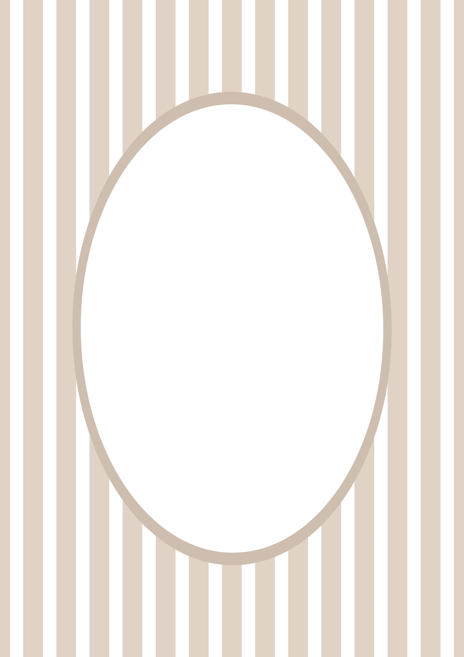 Taupe Oval Medium Stripes Photo Mat