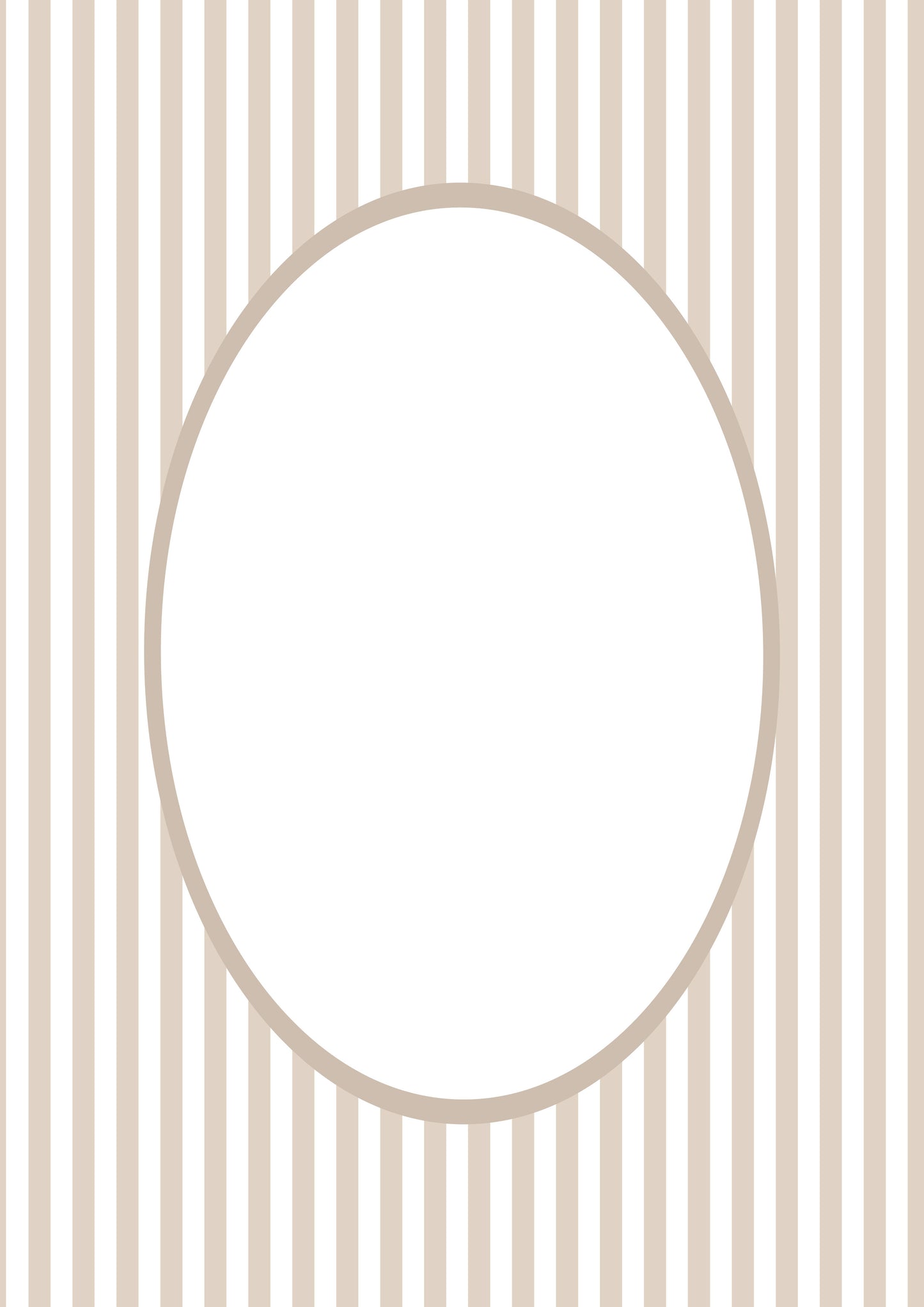 Small Stripes Photo Mount - picture frame passepartout - oval aperture - Coeur et Maman