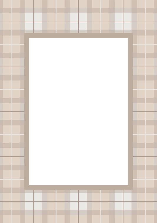 Taupe Rectangular Campbell of Cawdor Tartan Photo Mat