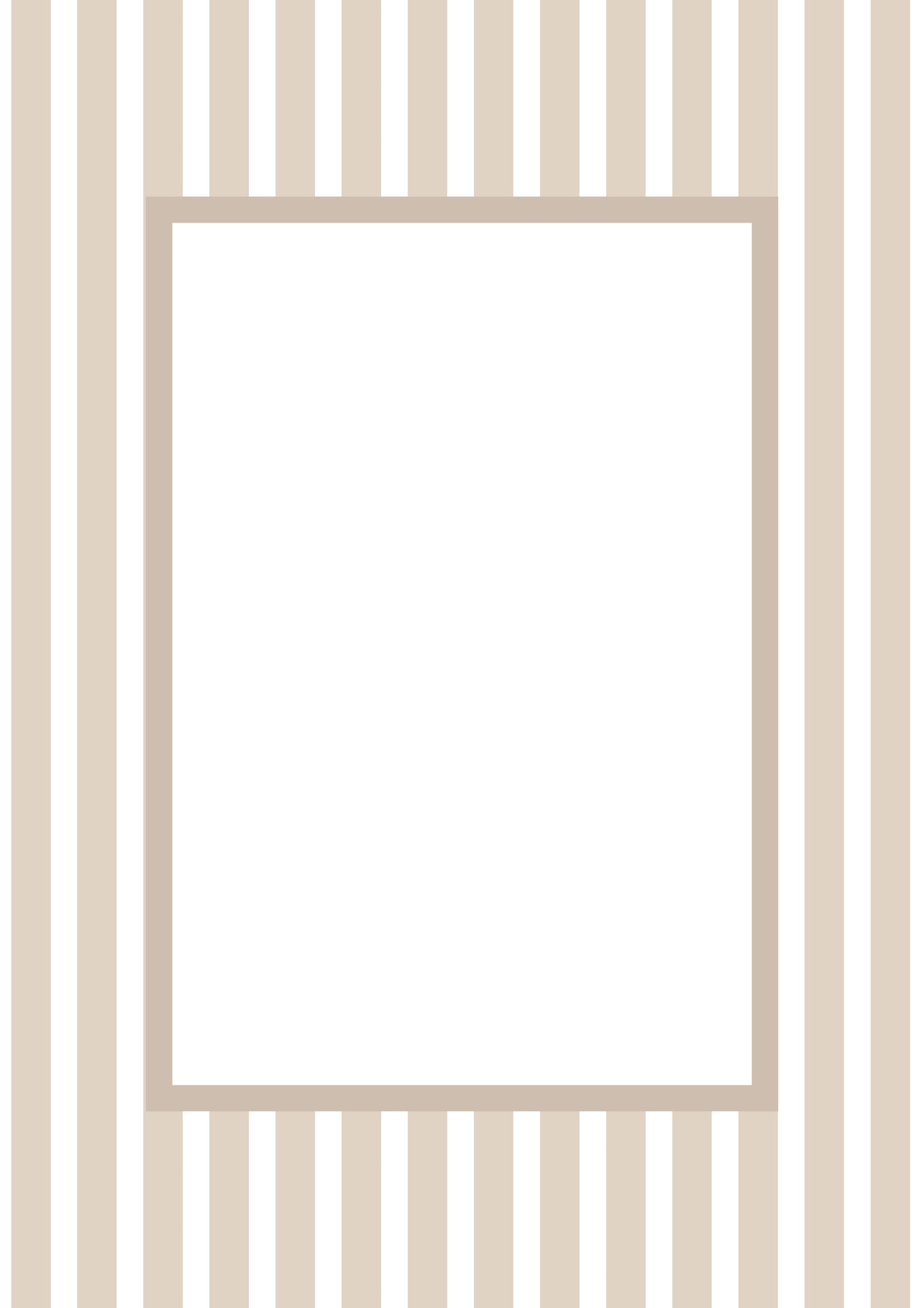 Taupe Rectangular Medium Stripes Photo Mat