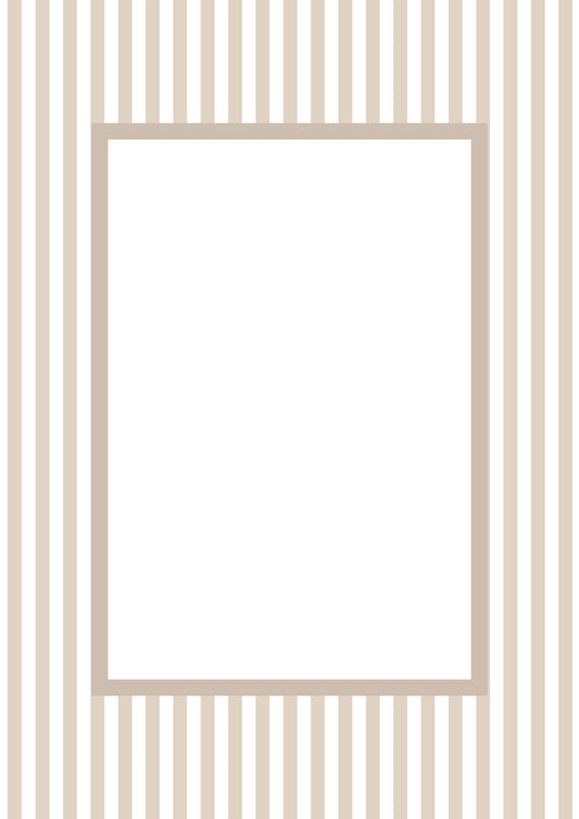 Taupe Rectangular Small Stripes Photo Mat