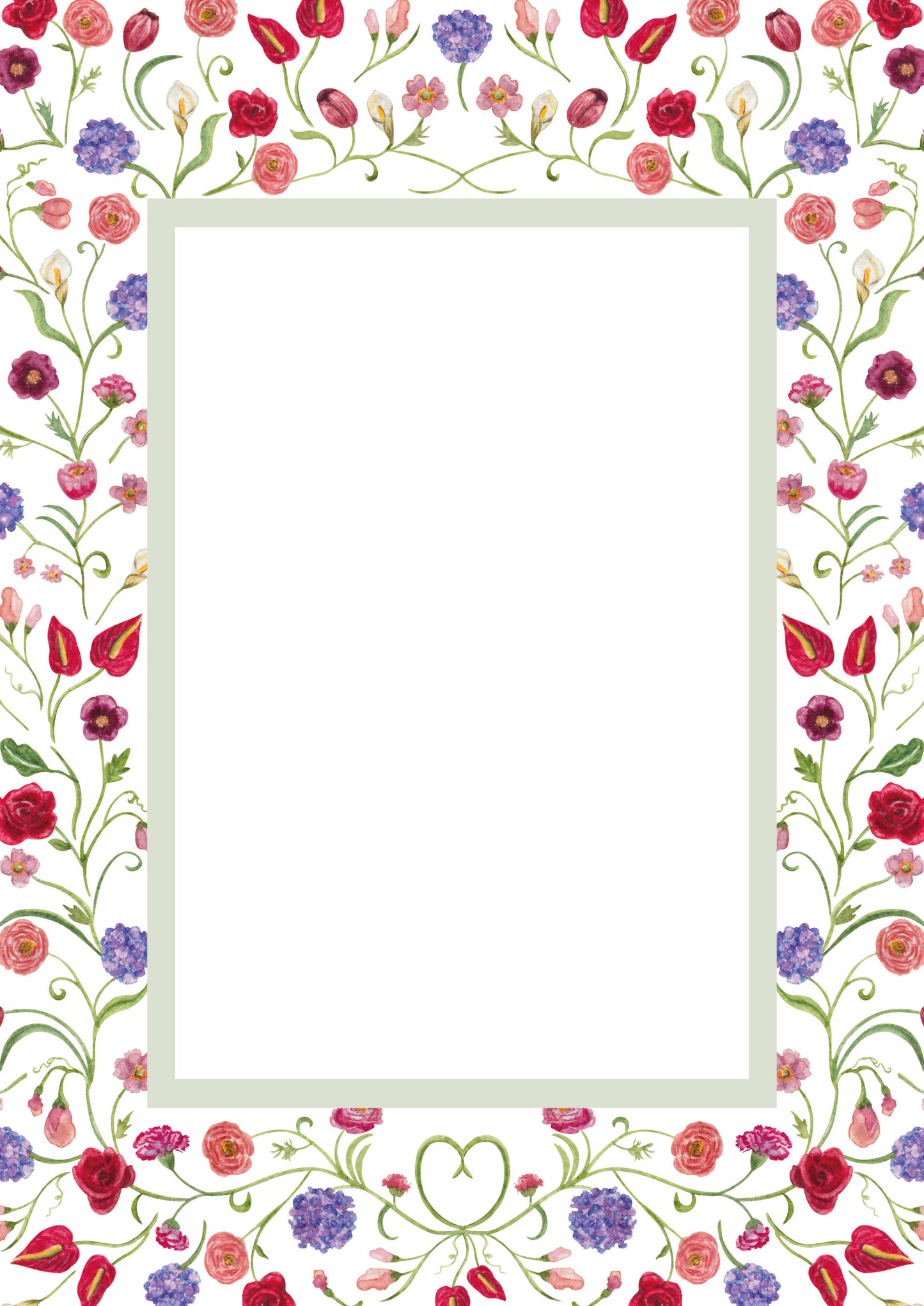 The Promise Rectangular Floral Patterned Photo Mat for Brides