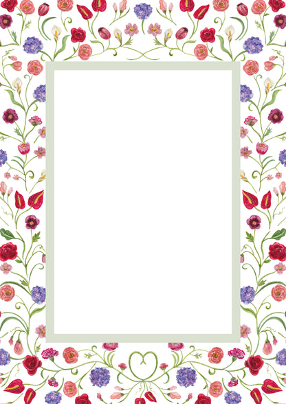 The Promise Rectangular Floral Patterned Photo Mat for Brides