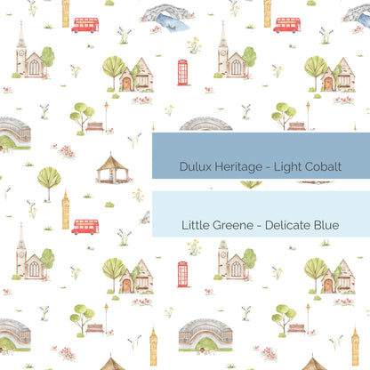 Town & Country Wallpaper - white background, coral flowers