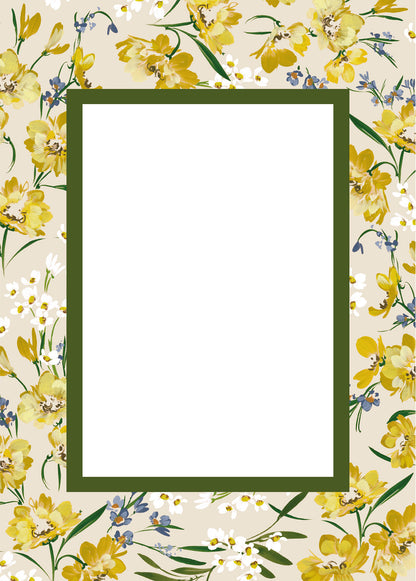 Green Garden Photo Mount - passepartout frame - rectangular aperture - Coeur et Maman