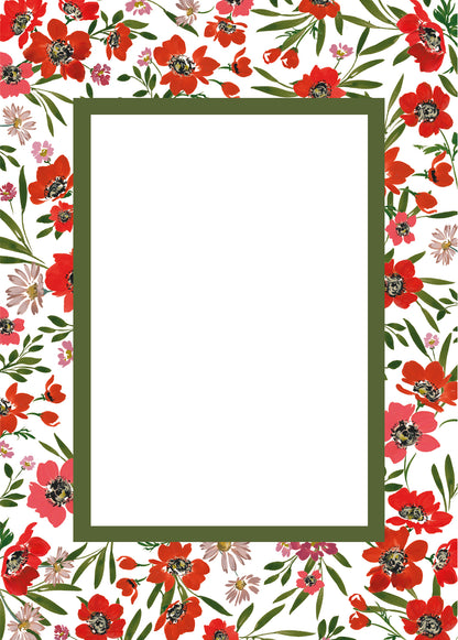 Scarlet Reverie Photo Mount - passepartout frame - rectangular aperture - Coeur et Maman