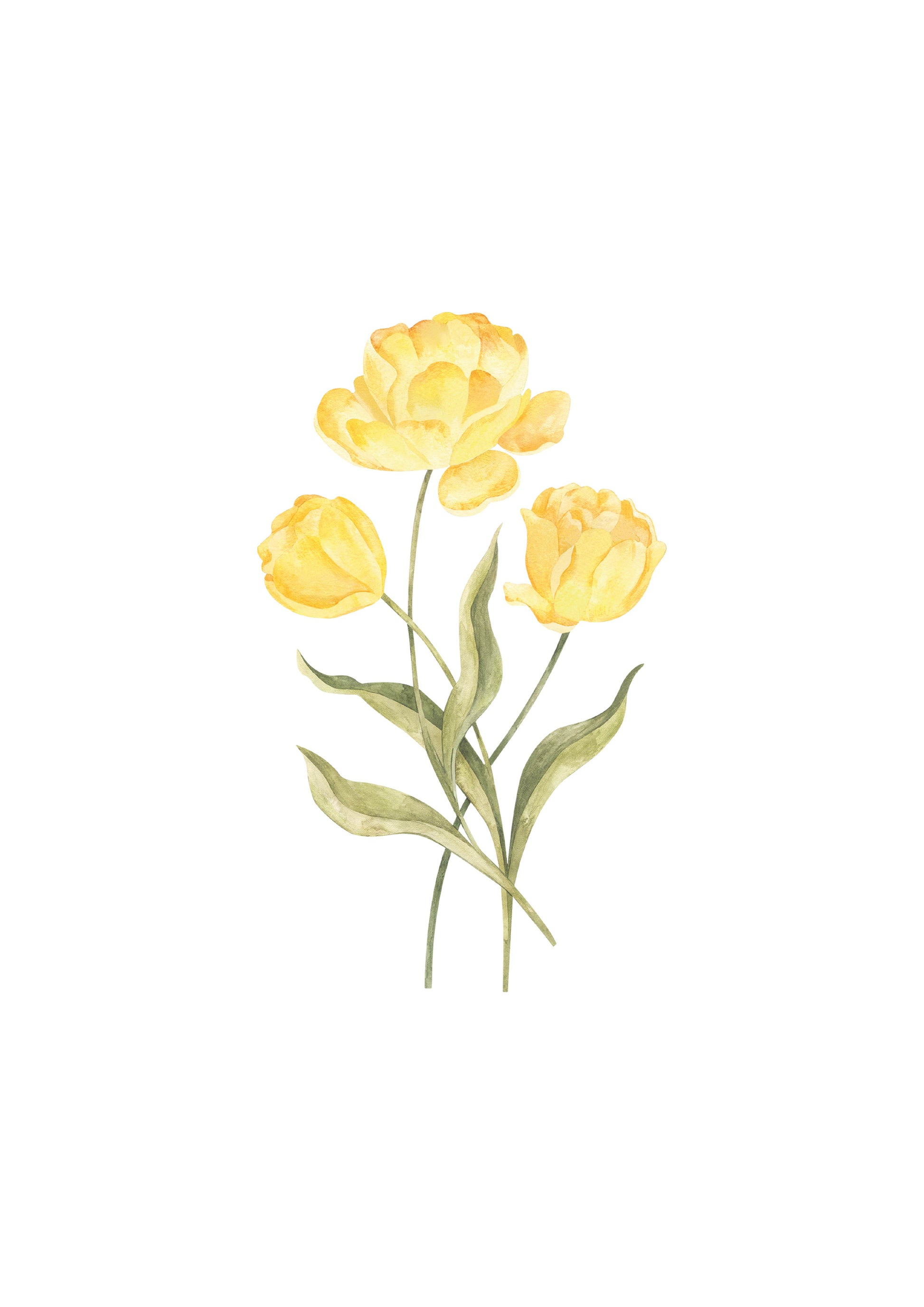 YELLOW TULIPS NURSERY ART PRINT