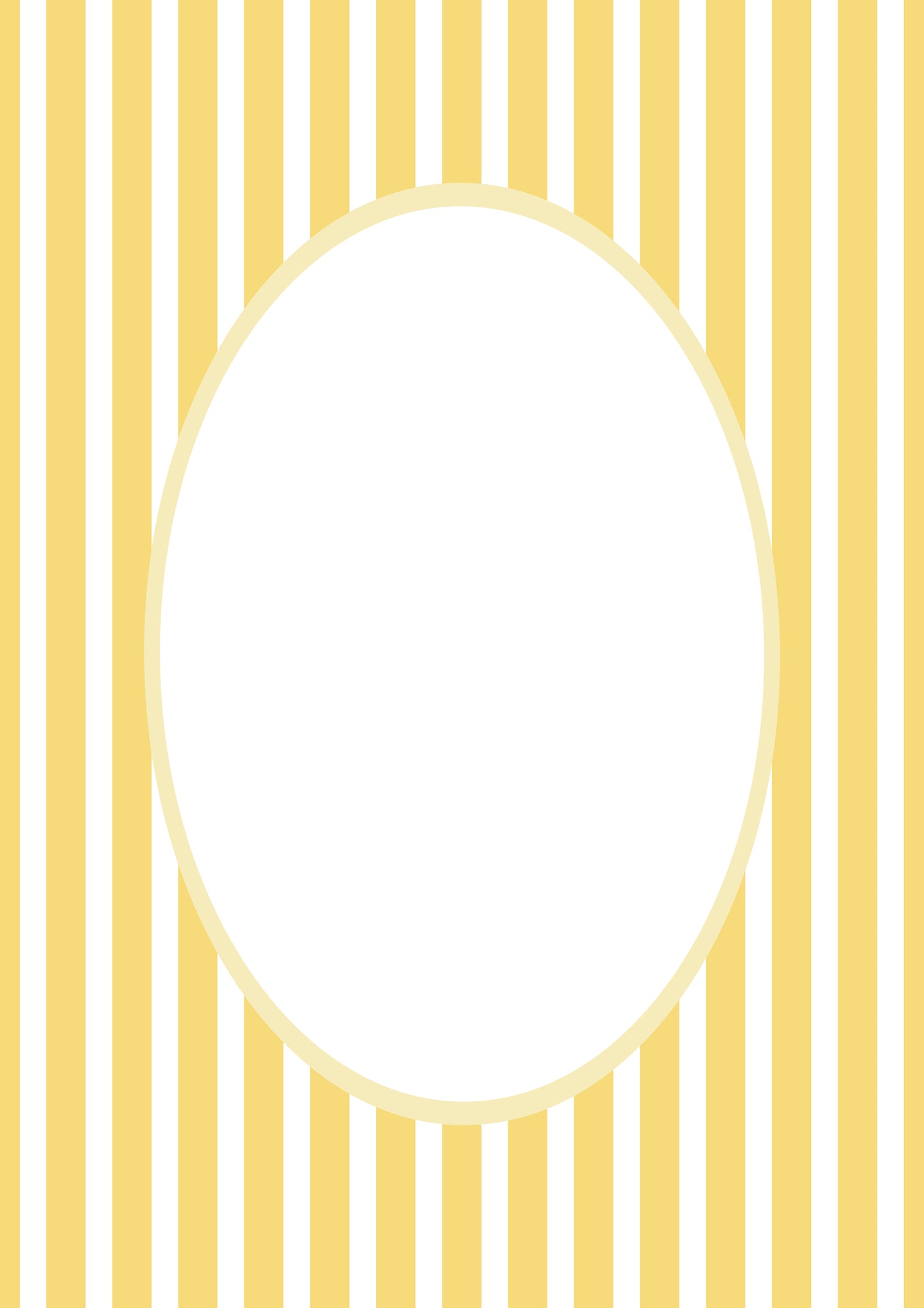 Medium Stripes Photo Mount - picture frame passepartout - oval aperture - Coeur et Maman