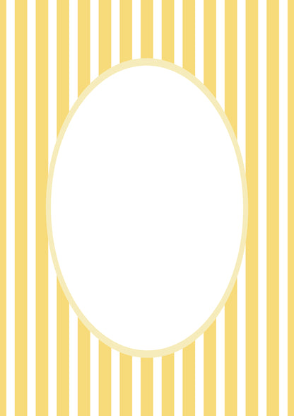 Medium Stripes Photo Mount - picture frame passepartout - oval aperture - Coeur et Maman