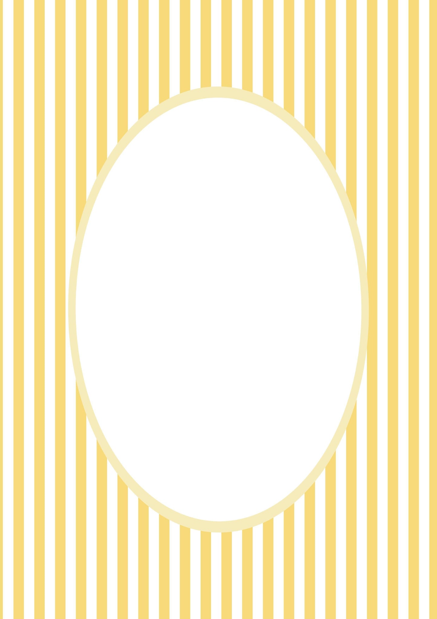 Yellow Oval Small Stripes Photo Mat