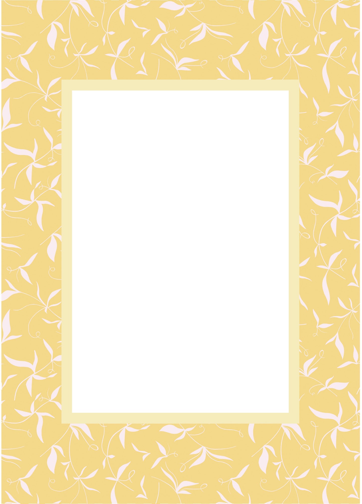 Botanical Photo Mount - passepartout frame - rectangular aperture - Coeur et Maman