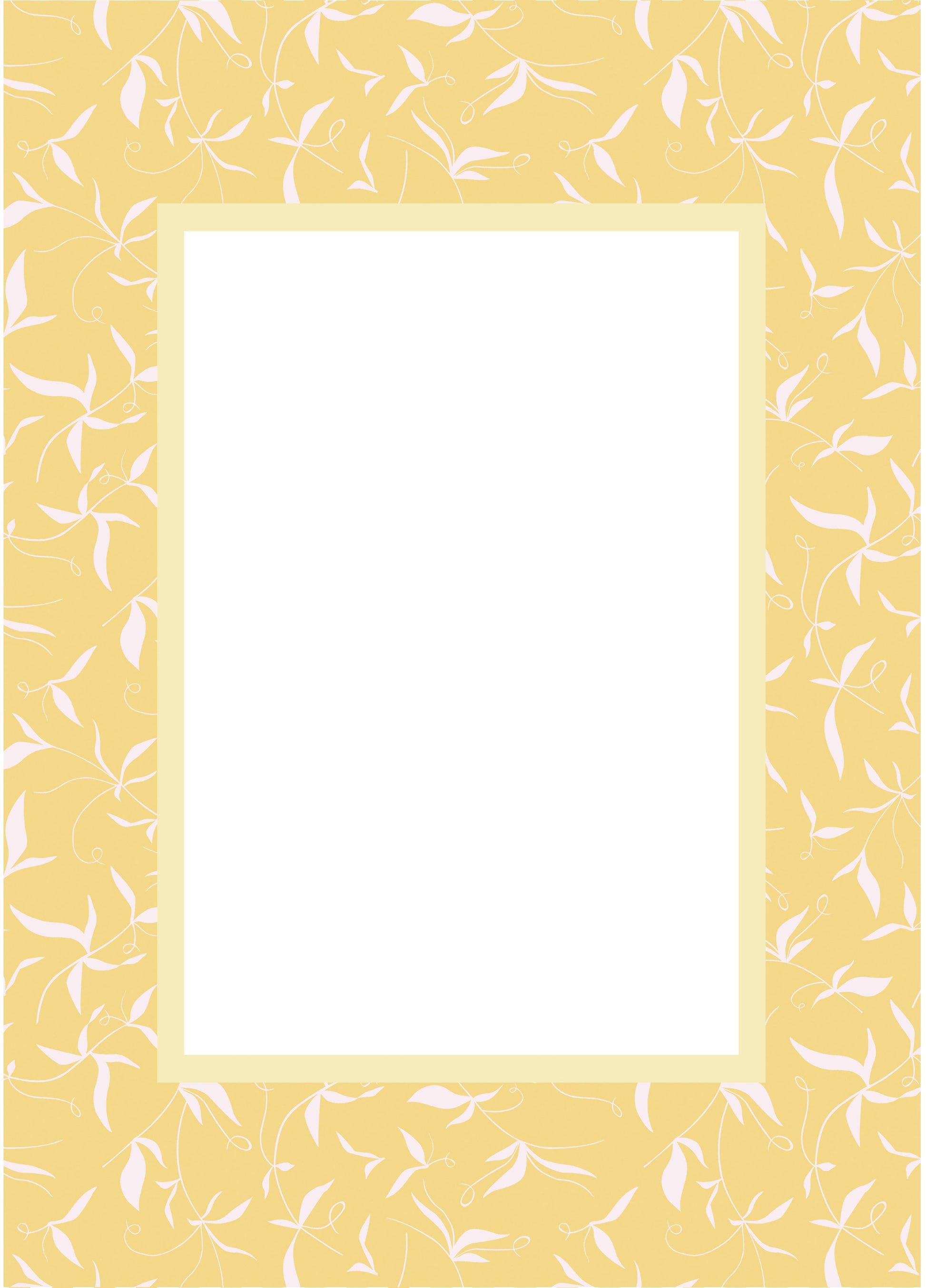 Botanical Photo Mount - passepartout frame - rectangular aperture - Coeur et Maman