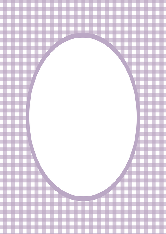 Gingham__Lilac__Oval

Lilac gingham picture frame mat board with delicate checks; perfect for framing floral prints, soft-toned nursery art, or birthday photos — a sweet gift for spring birthdays, Easter, or girls’ bedrooms.