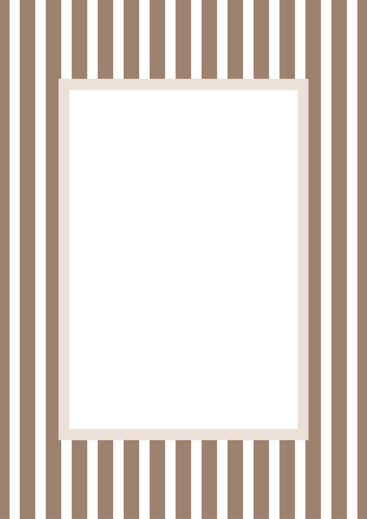 Mediumstripes__Brown__vertical

Brown striped picture frame mat board with traditional vertical lines; ideal for framing woodland-themed art, autumn family photos, or neutral nursery prints — a timeless gift for baby showers, birthdays, or christenings.