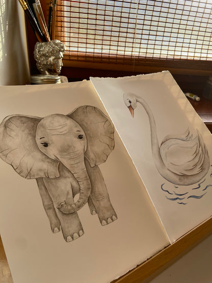 Elephant Nursery Art Print