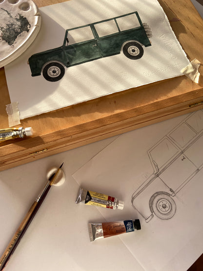 Land Rover Defender Nursery Art Print
