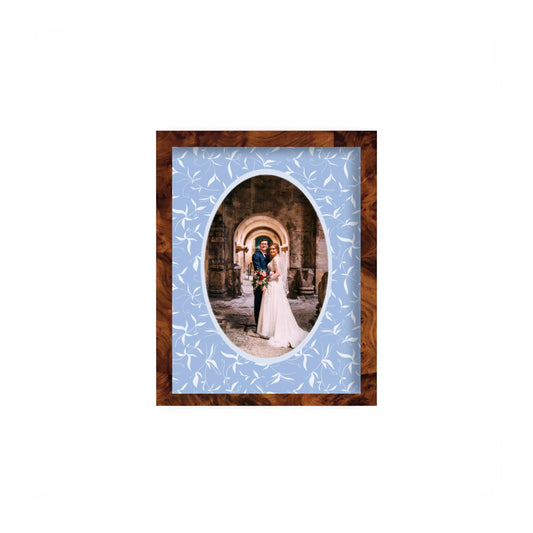 Botanical Photo Mount - custom photo mat for framing for wedding photos - modern wedding gifts - burlwood frame - wall hanging - Coeur et Maman