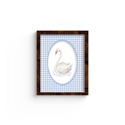 Gingham Photo Mount - custom photo mat for framing christening photos - modern christening gifts - burlwood frame - wall hanging - Coeur et Maman