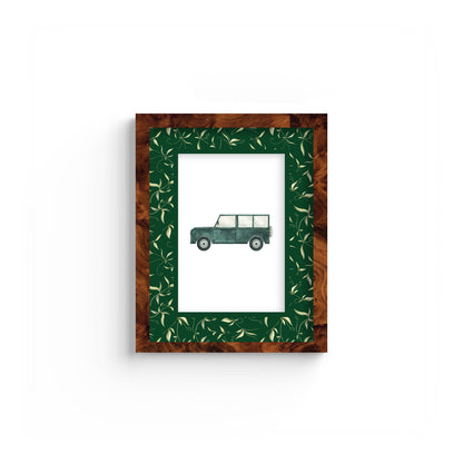 Botanical Photo Mount - custom photo mat for framing - equestrian gifts - burlwood frame - wall hanging - Coeur et Maman