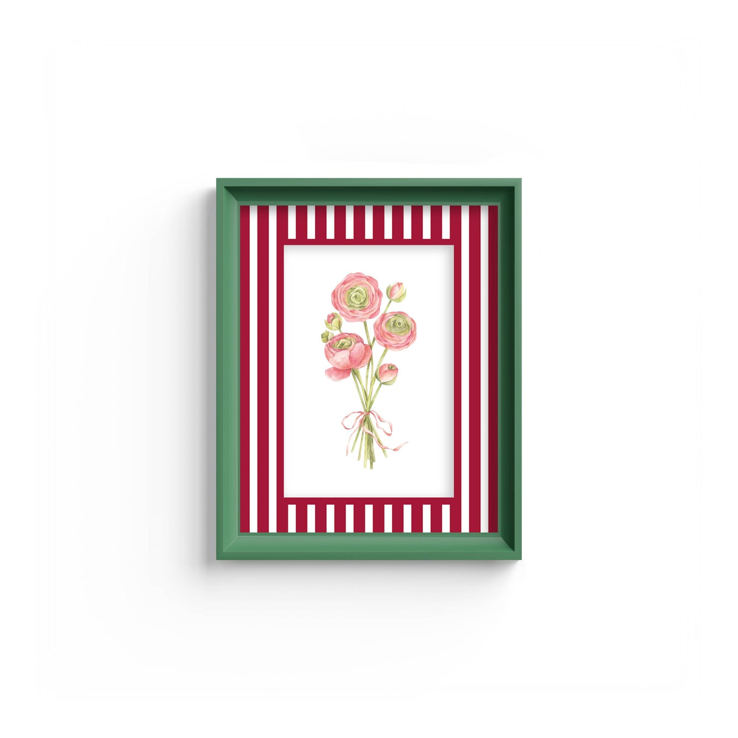 Medium Stripes Photo Mount - mount for picture frame for graduation certificates - green frame - wall hanging - Coeur et Maman