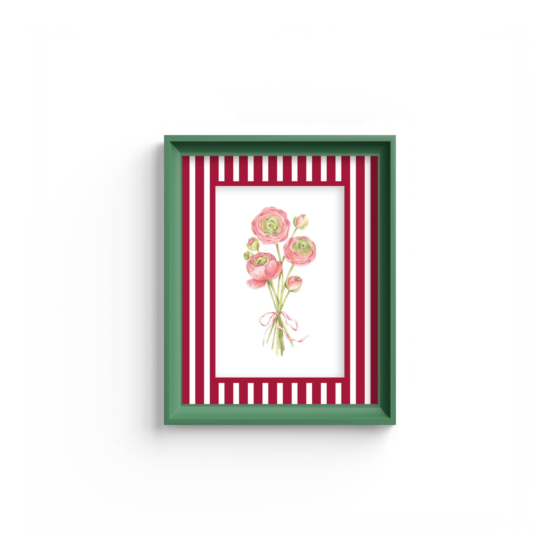 Medium Stripes Photo Mount - mount for picture frame for graduation certificates - green frame - wall hanging - Coeur et Maman