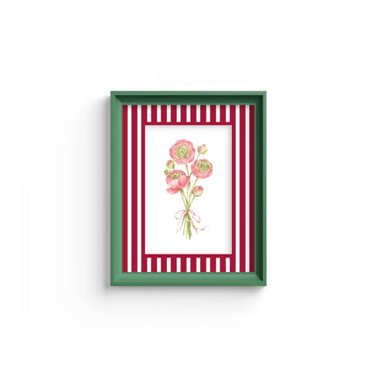 Medium Stripes Photo Mount - mount for picture frame for graduation certificates - green frame - wall hanging - Coeur et Maman