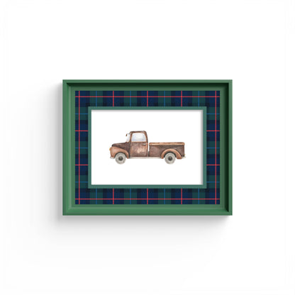 Campbell of Cawdor Tartan Photo Mount - mount for picture frame - green frame - wall hanging - Coeur et Maman