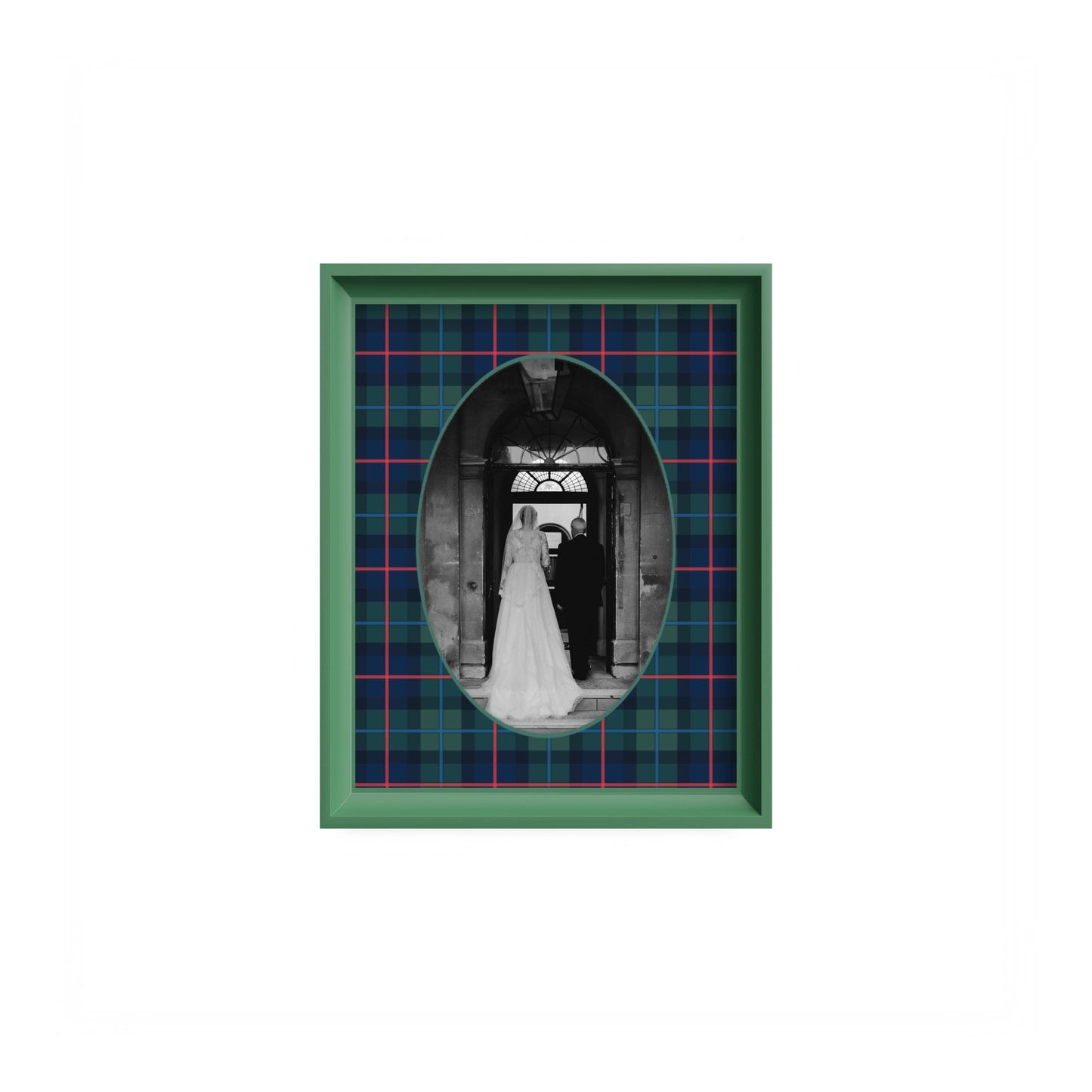 Campbell of Cawdor Tartan Photo Mount - mount for picture frame - green frame - wall hanging - Coeur et Maman
