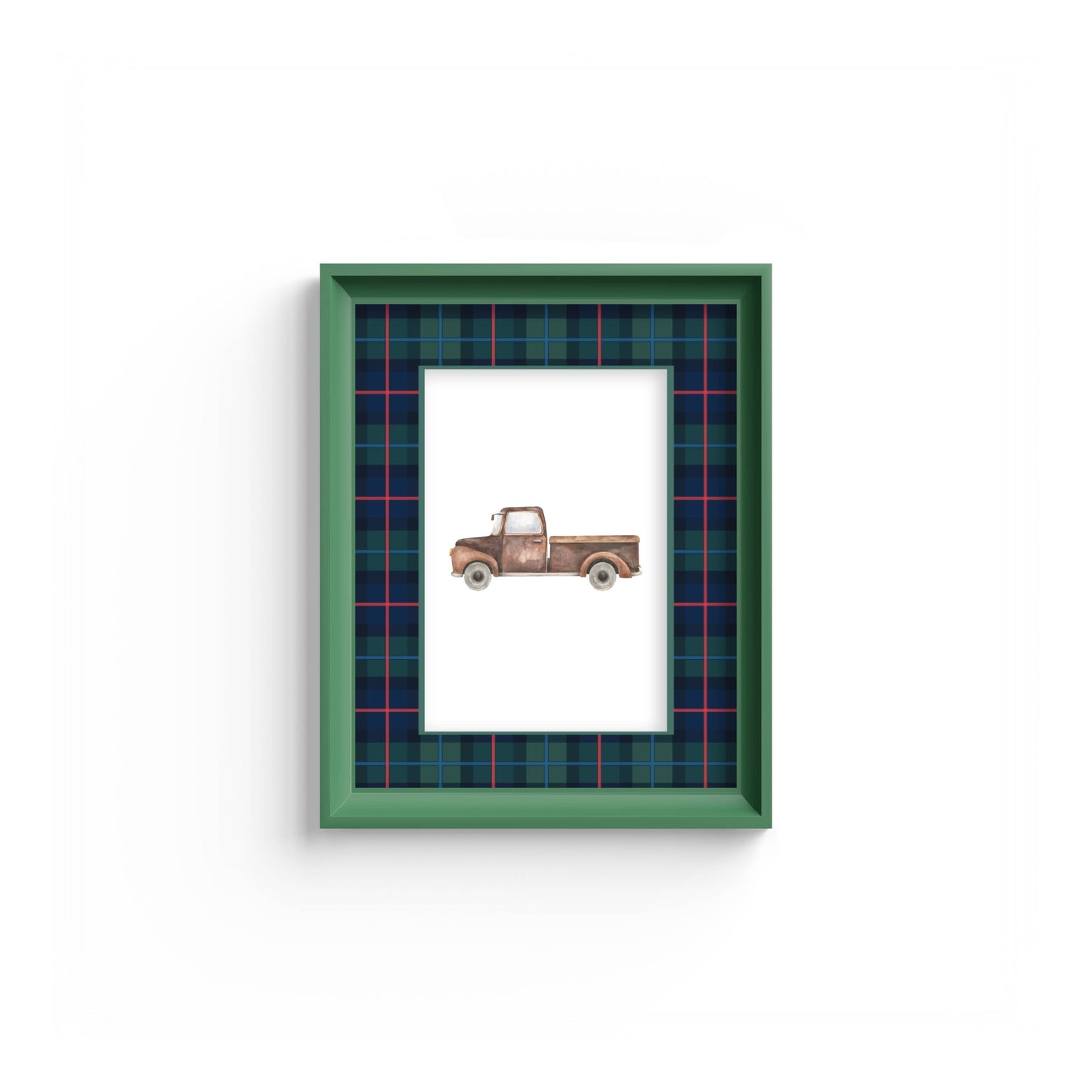 Campbell of Cawdor Tartan Photo Mount - mount for picture frame - green frame - wall hanging - Coeur et Maman