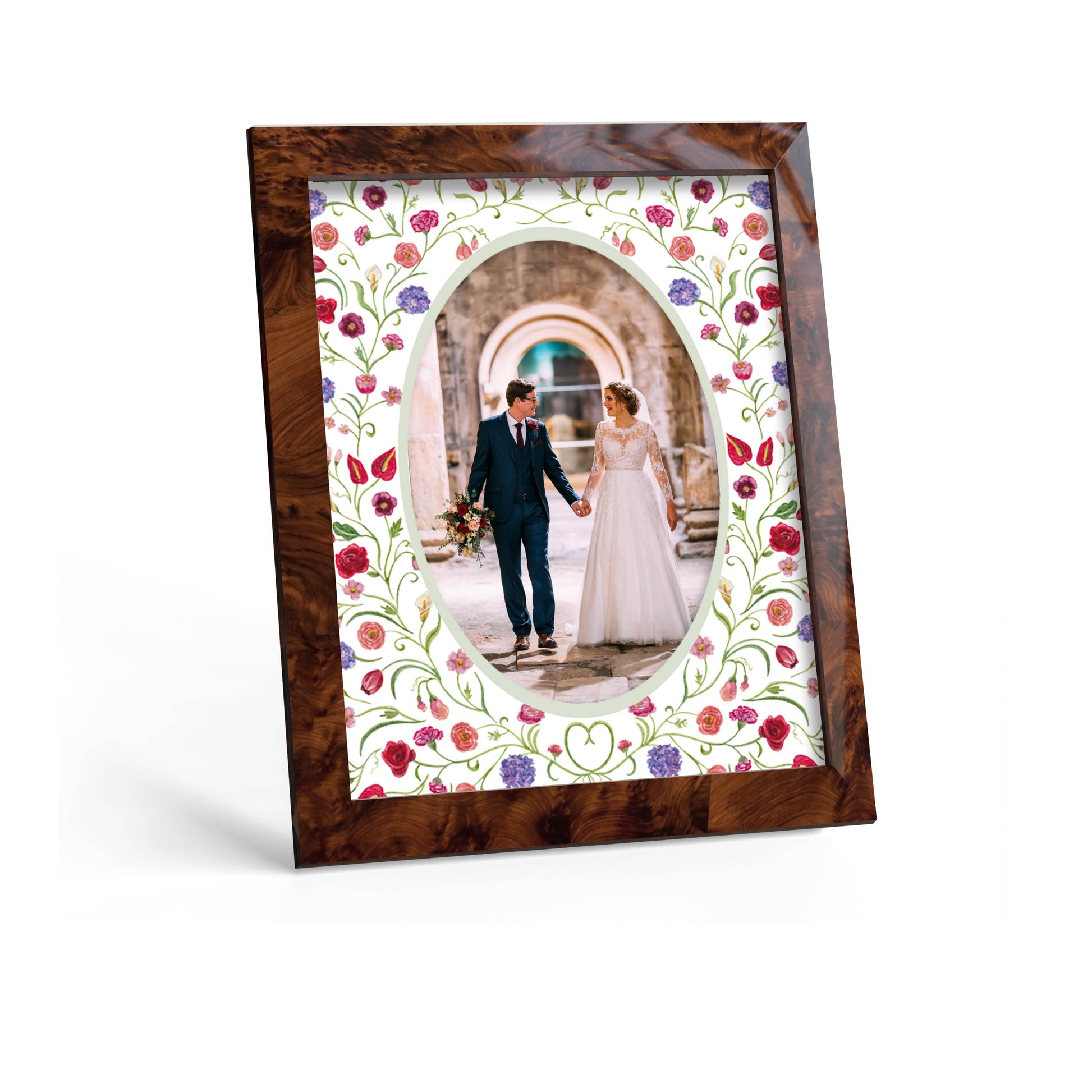 The Promise Photo Mount - custom photo mat for framing for wedding photos - modern wedding gifts - burlwood frame - wall hanging - Coeur et Maman