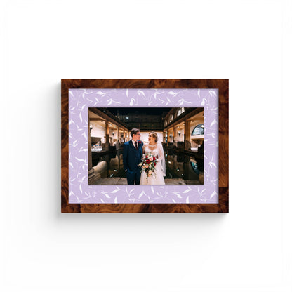 Botanical Photo Mount - custom photo mat for framing for wedding photos - modern wedding gifts - burlwood frame - wall hanging - Coeur et Maman