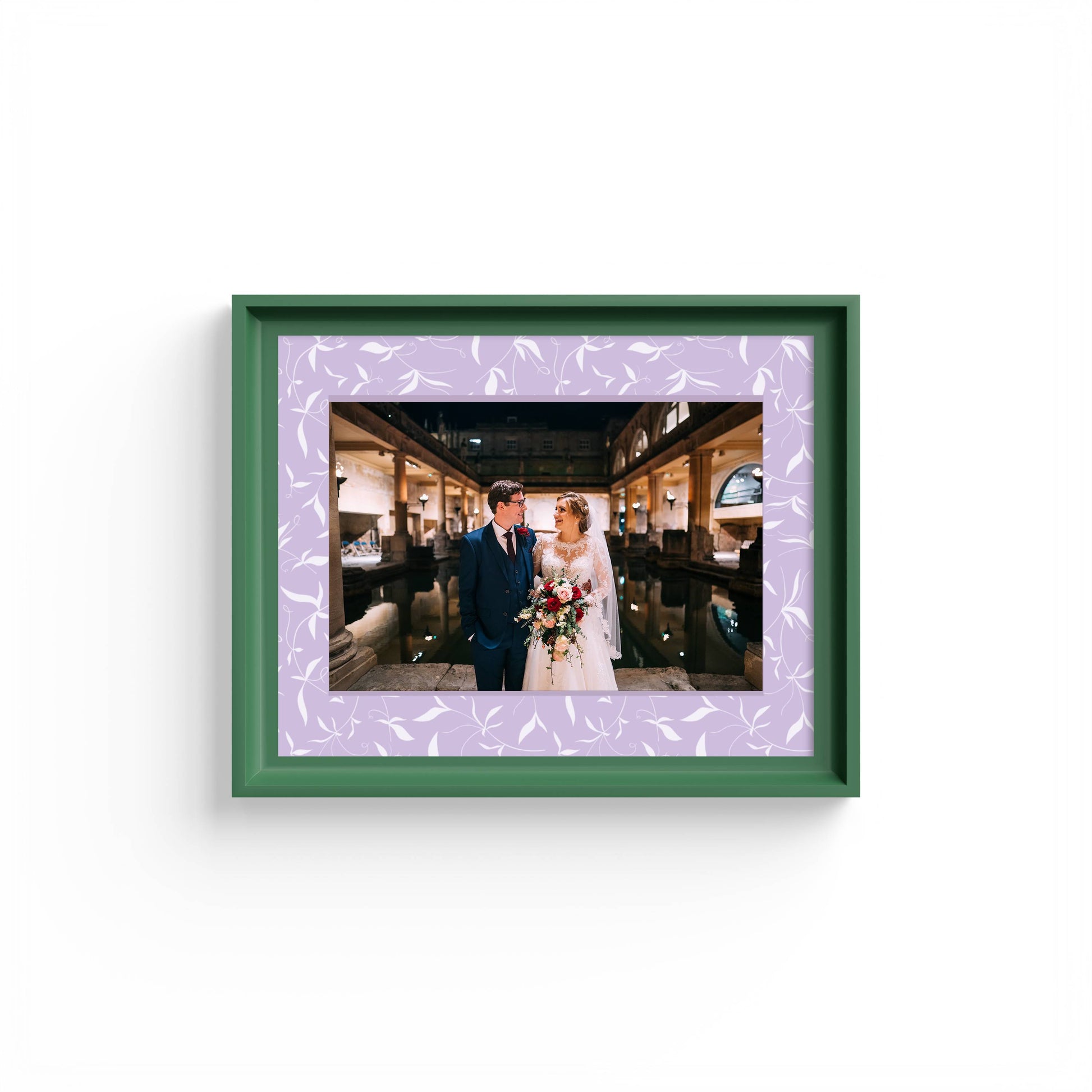 Botanical Photo Mount - mount for picture frame for wedding photos - modern wedding presents - green frame - wall hanging - Coeur et Maman