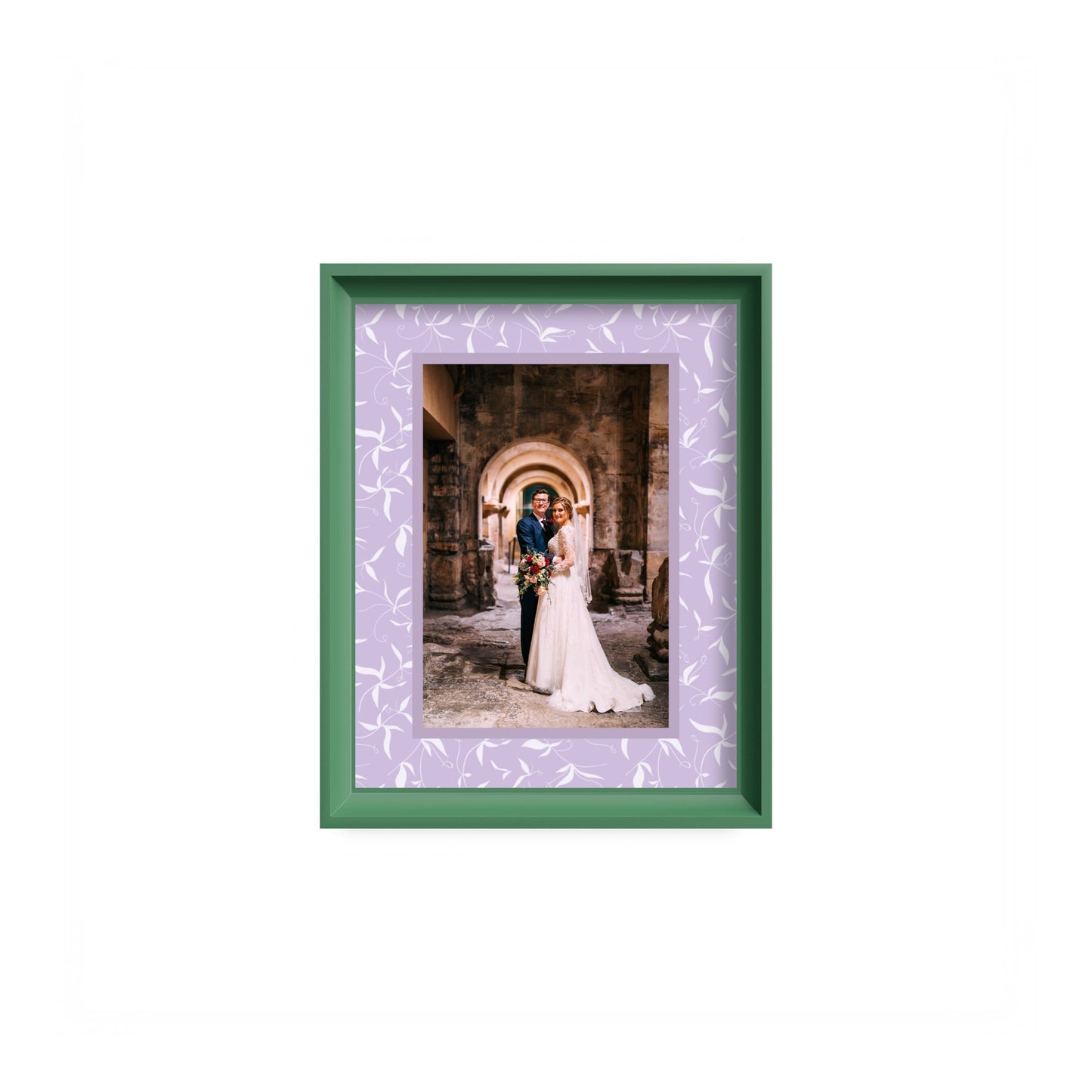Botanical Photo Mount - mount for picture frame for wedding photos - modern wedding presents - green frame - wall hanging - Coeur et Maman